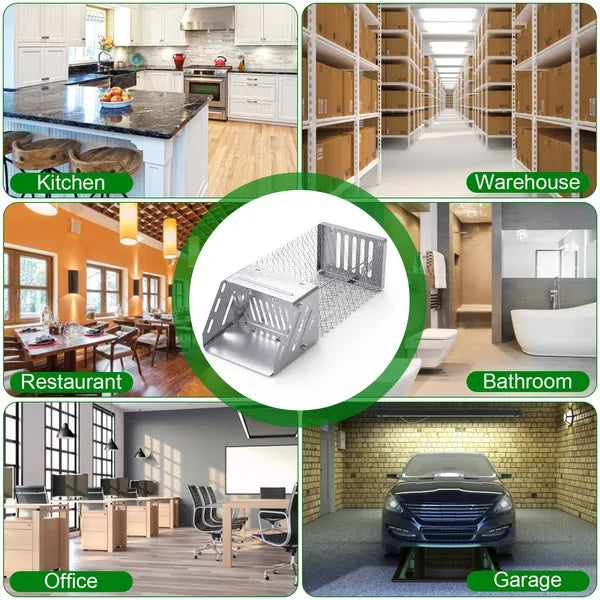 US Local Automatic Continuous Rat Trap Single Door Mouse Cage Humane Live Animal Trap Cage Indoor Outdoor For Small Rodents Mice Voles