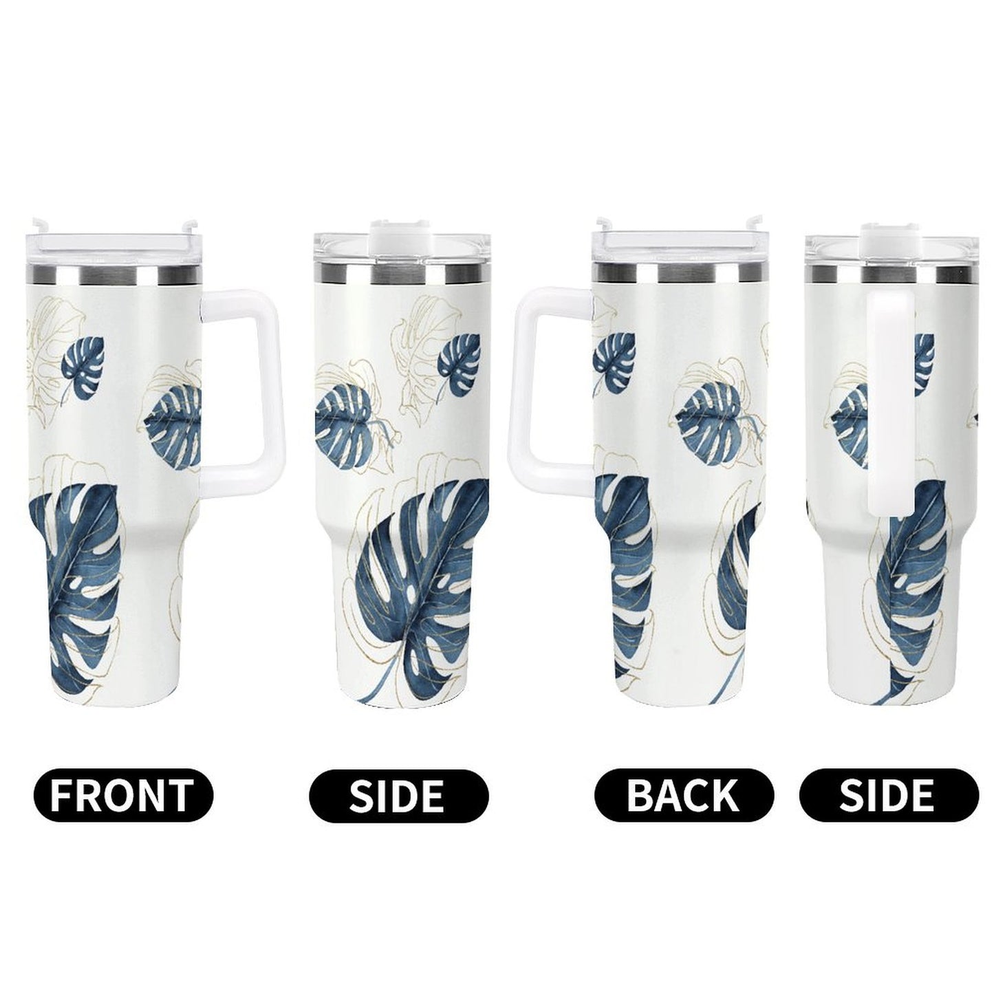 PHDT00030 POD US Local Tumbler 40 oz Large Capacity Car Cup Leaves, Phnom Penh