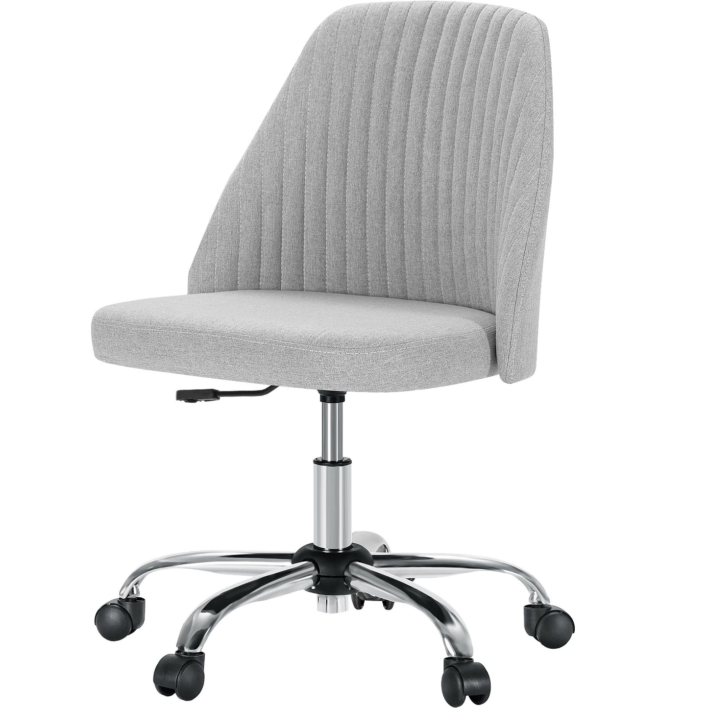 US Local Modern Fabric Armless Adjustable Swivel Office Desk Chairs With Wheels