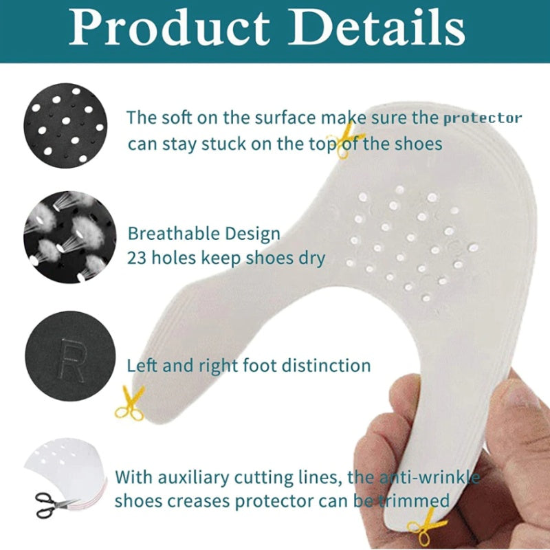 US Local Pair Sneaker Shoe Anti Crease Protector Decreaser Toe Force Creasing Shoes Cover