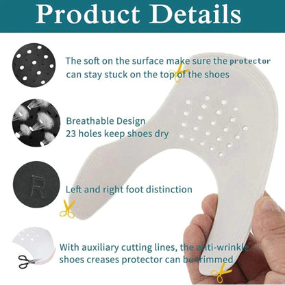 US Local Pair Sneaker Shoe Anti Crease Protector Decreaser Toe Force Creasing Shoes Cover