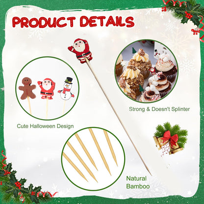 US Local One Hundred  Pieces Christmas Cocktail Picks