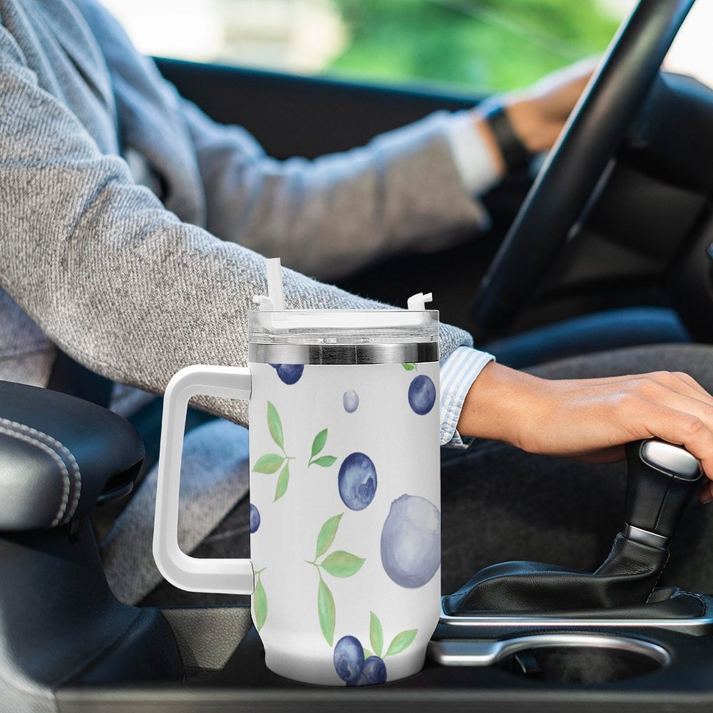 PHDT00132 POD US Local Tumbler 40 oz Large Capacity Car Cup Blueberry