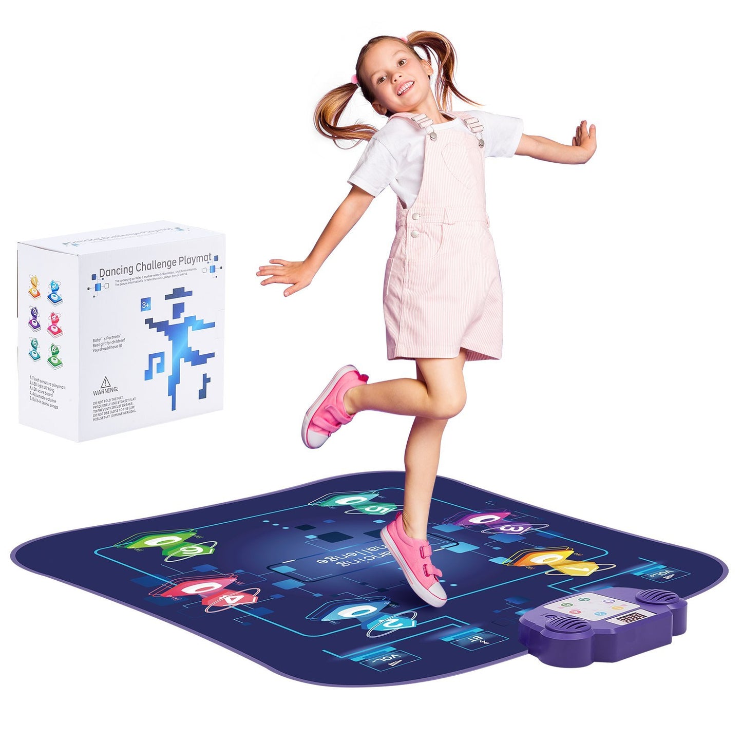 US Local VEVOR Dance Mat For Kids Dance Pad Toy With Wireless Bluetooth Gift For 3 Girls