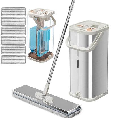 US Local Separates Dirty Water Mop, Flat Mop And Bucket For Home With  Extra Refills, Stainless Steel Mop And Bucket With Wringer