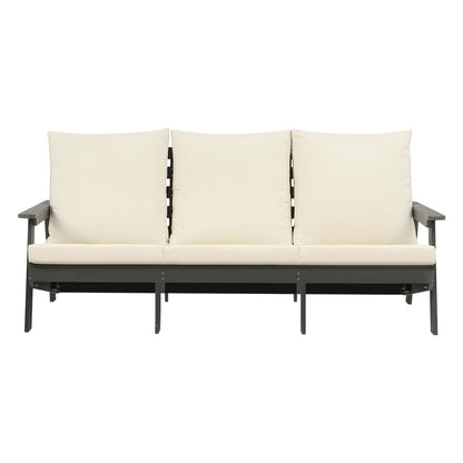 US Local HIPS 3 Seater Sofa With Cushion For Outdoor, Garden, Porch, Poolside, Terrace
