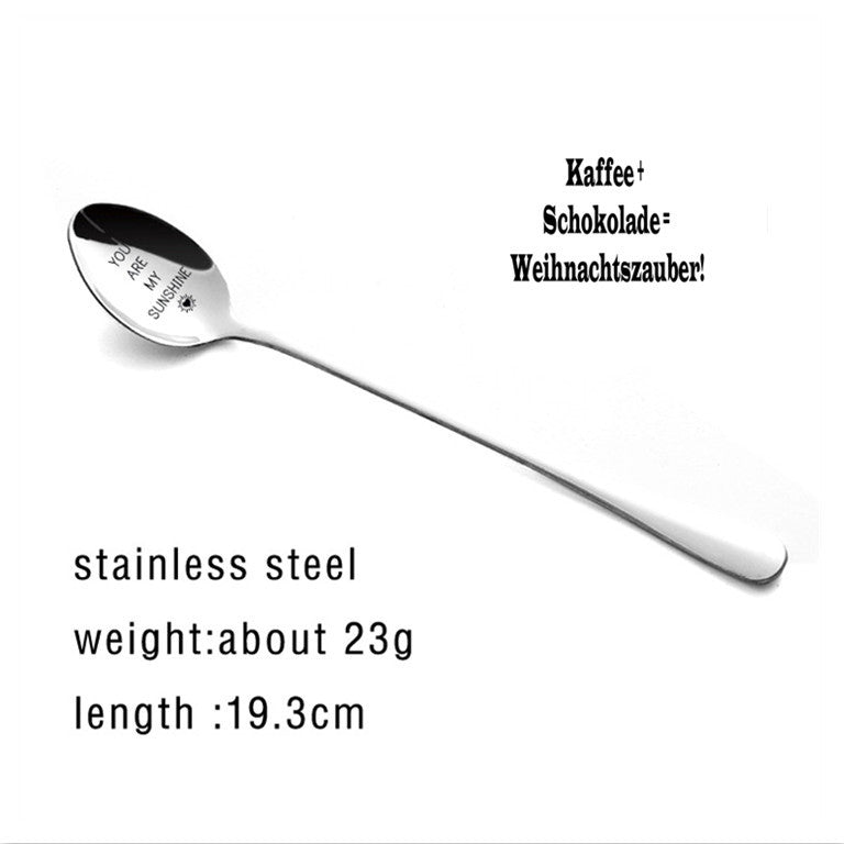 Stainless Steel Spoon You Are My Sunshine Couple Family Tableware