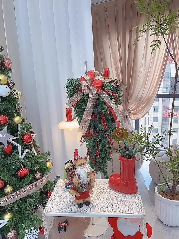 US Local A Christmas Door Hanging Christmas Decorations Holiday Accessories Birthday Party Supplies