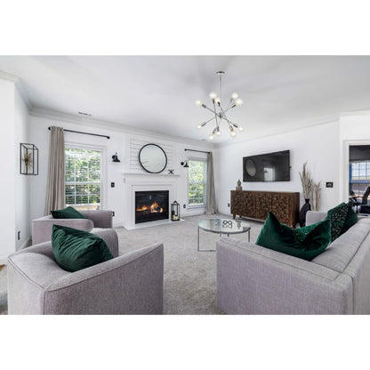 US Local Modern Sputnik Chandelier Lighting 10 Lights With Adjustable Arms Chrome Pendant Lighting