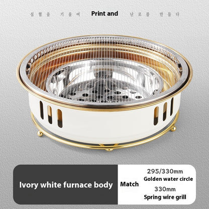 Household Carbon Commercial Round Barbecue Oven