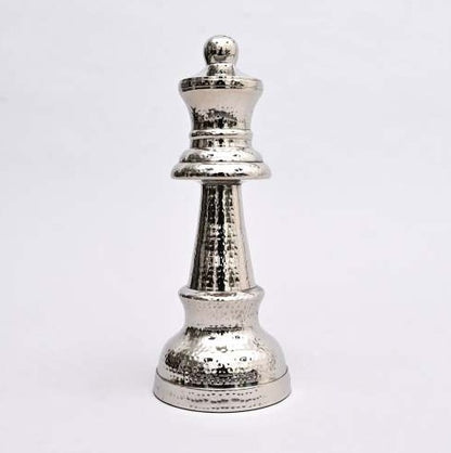 US Local Decorative Hammered Nickel Finish Chess Horse Sculpture