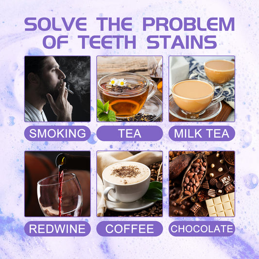 US Local Jaysuing Purple Tooth Whitening Toothpaste, Brightens Teeth Cleans Stains And Relieves Bad Breath Beautiful Teeth Toothpaste