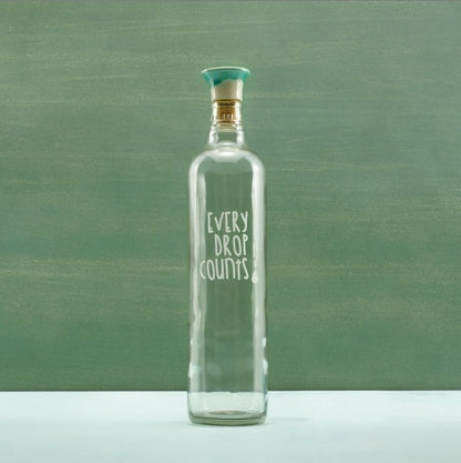 US Local Drop Glass Water Bottle With Ceramic Stopper