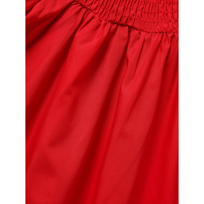 US Local Toddler Infant Girl Christmas Dress Smocked Christmas Tree Embroidery Short Sleeve Princess Party Dress