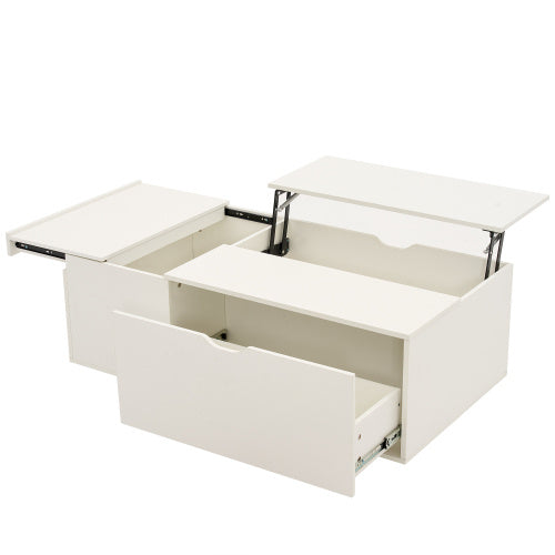 UK Local Lift Up Coffee Table, Coffee Table With Drawer, Wooden Tea Tables Sofa End Tables For Living Room Furniture , White