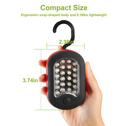 US Local 1Pc Magnetic LED Work Light With Hook Compact Flashlight For Camping Hiking Emergency