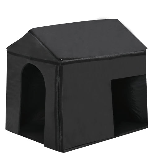 US Local 60.2  Large Outdoor Dog House With Insulated Liner For Winter Waterproof Dog Kennel For Medium & Large Dogs, Dog House With Porch And Asphalt Roof And Elevated Floor, Nature
