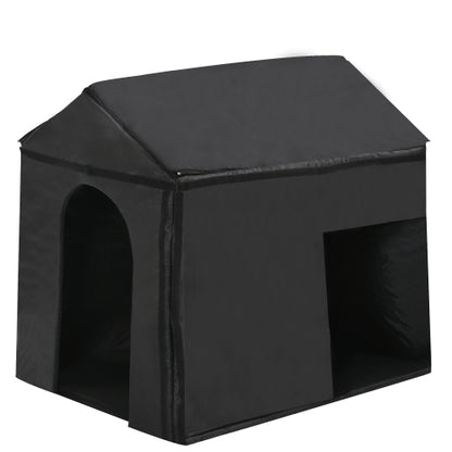 US Local 60.2  Large Outdoor Dog House With Insulated Liner For Winter Waterproof Dog Kennel For Medium & Large Dogs, Dog House With Porch And Asphalt Roof And Elevated Floor, Nature