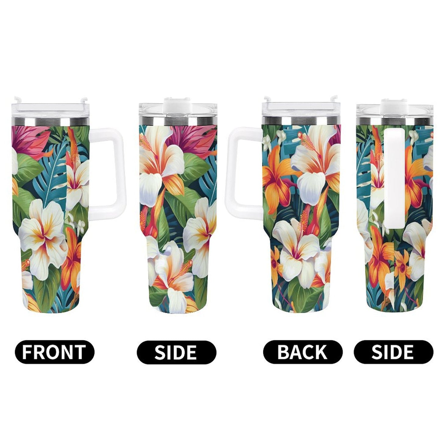 PHDT00360 POD US Local Tumbler 40 oz Large Capacity Car Cup Egg Blossom, Summer