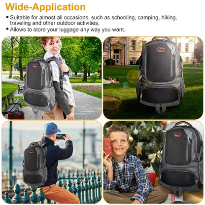 US Local Unisex School Backpack Casual Travel Shoulder Bag W/ Adjustable Straps Dual-Water Bottle Pouch