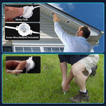 US Local 101FT Length Permanent Outdoor Lights With 72Pcs RGB Beads IP67 Waterproof Smart Eave Light For Halloween Christmas Daily House Lighting Works With Alexa Google Assistant