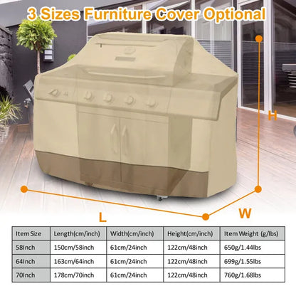 210D Waterproof Outdoor BBQ Grill Cover Windproof Dustproof Patio Gas Grill Oven Protector Oxford Cloth Garden GPCT1580