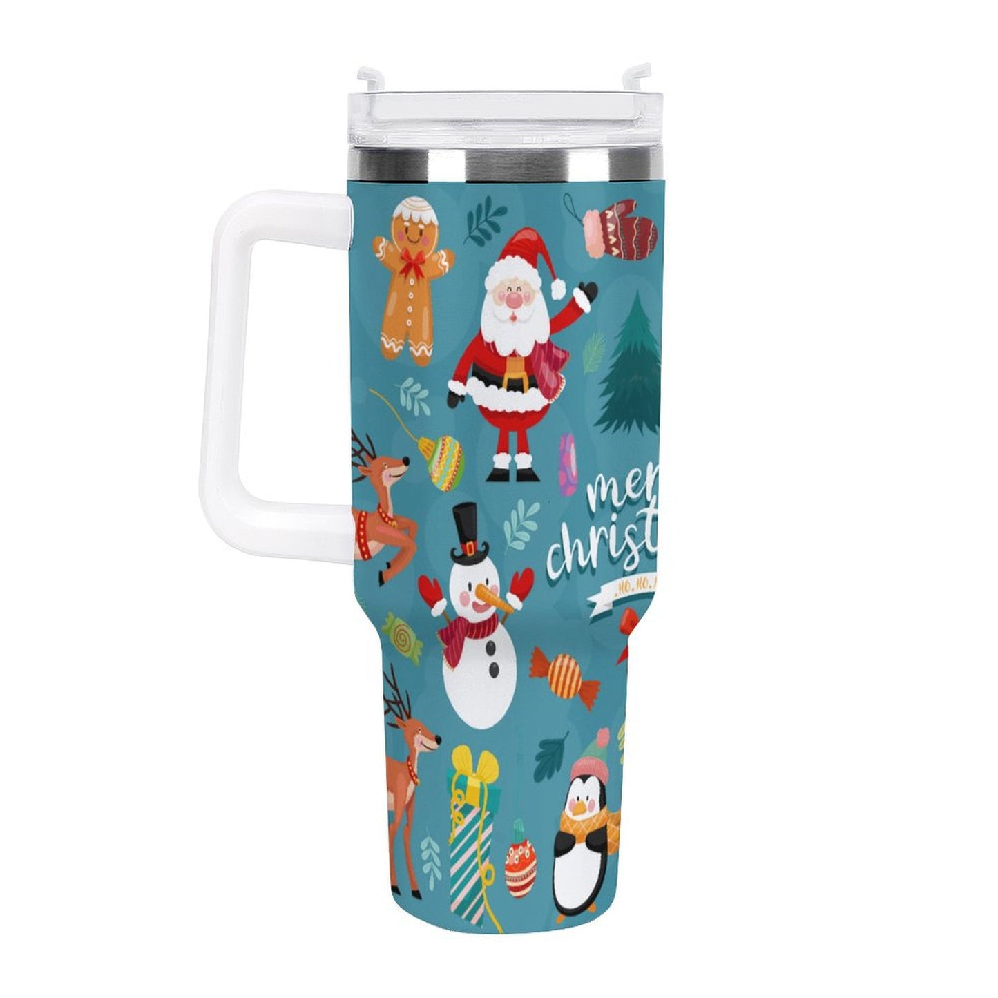 PHDT00083 POD US Local Tumbler 40 oz Large Capacity Car Cup Christmas Bird Pink Branches