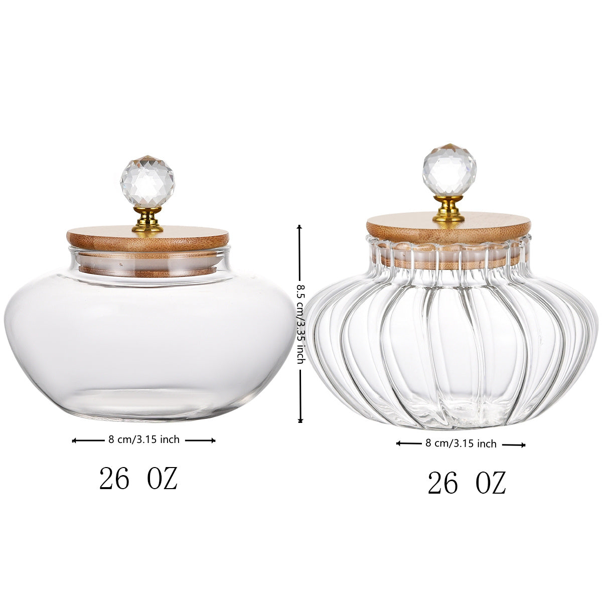 US Local 1 PCS High Borosilicate Stripe Sealed Jar, Kitchen Storage Jar, Coffee Can, Coffee Storage Container