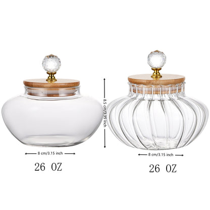 US Local 1 PCS High Borosilicate Stripe Sealed Jar, Kitchen Storage Jar, Coffee Can, Coffee Storage Container