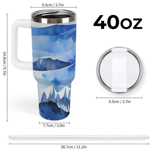 PHDT00214 POD US Local Tumbler 40oz Large Capacity Car Cup Mountains, Nature
