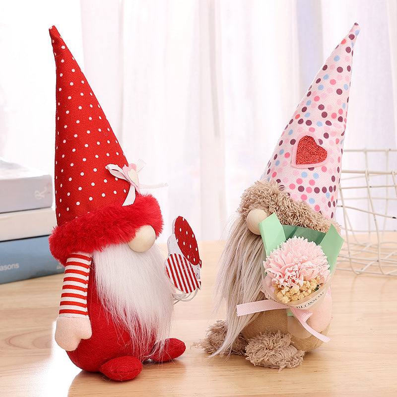 Valentine's Day Mother's Day Balloon Bouquet Dwarf Faceless Doll Decorations