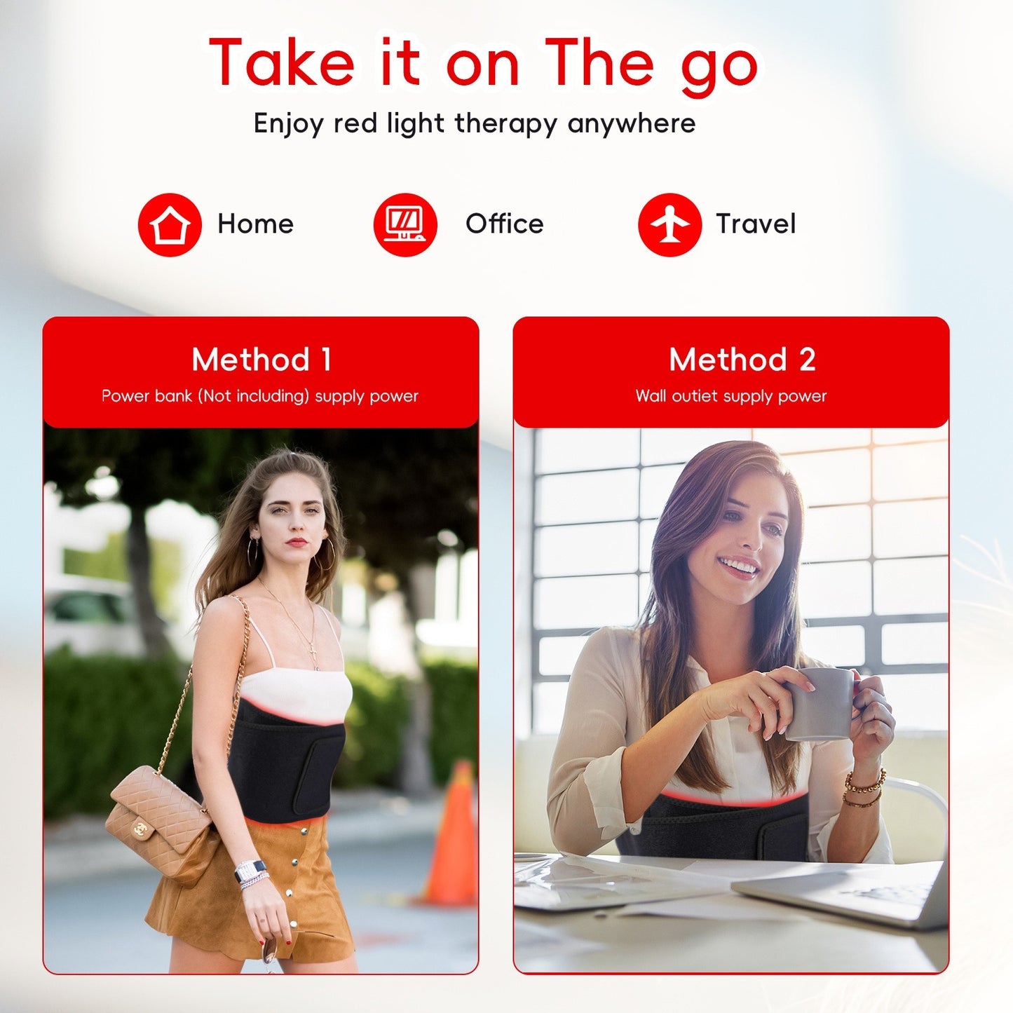 US Local Portable Wearable Red Light Massage Belt