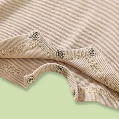 US Local 3-Pack Baby Boys One-Piece Romper Set, Long Sleeve Ribbed Button Jumpsuit