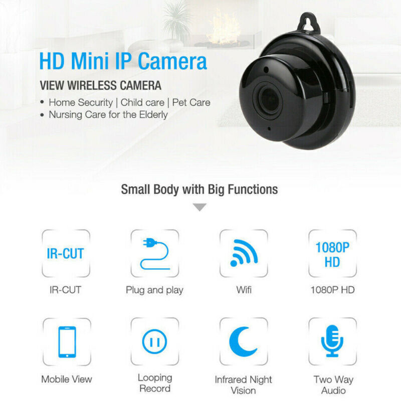 US Local CCTV Camera WiFi 1080P Wireless IR Indoor Outdoor Security Night Vision Home CAM