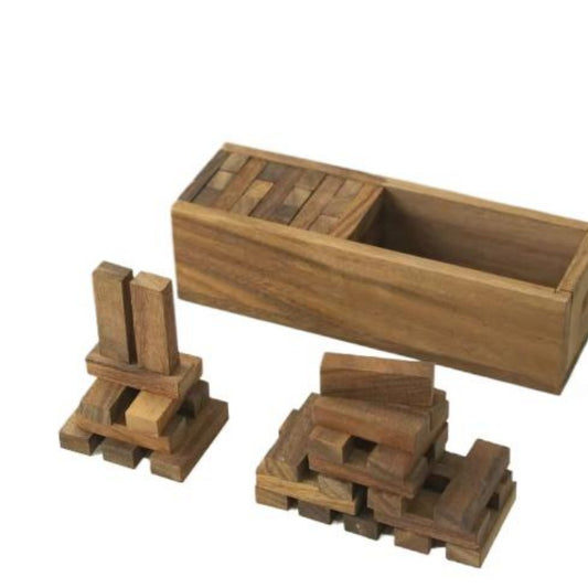 US Local Wooden Building Blocks - Fun Toys For Family Games, Board Games, Parties And Family Reunions