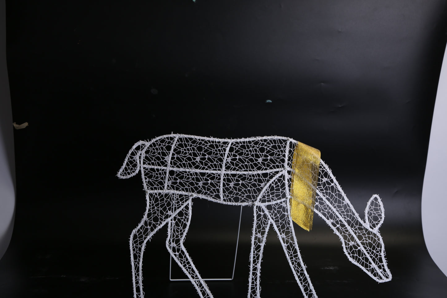 US Local 3 Sets Of Reindeer Family Lighted 2D Christmas Deer Decoration Warm Yellow Light 3 Lighting Modes Buck Doe Fawn Indoor Outdoor Christmas Decoration