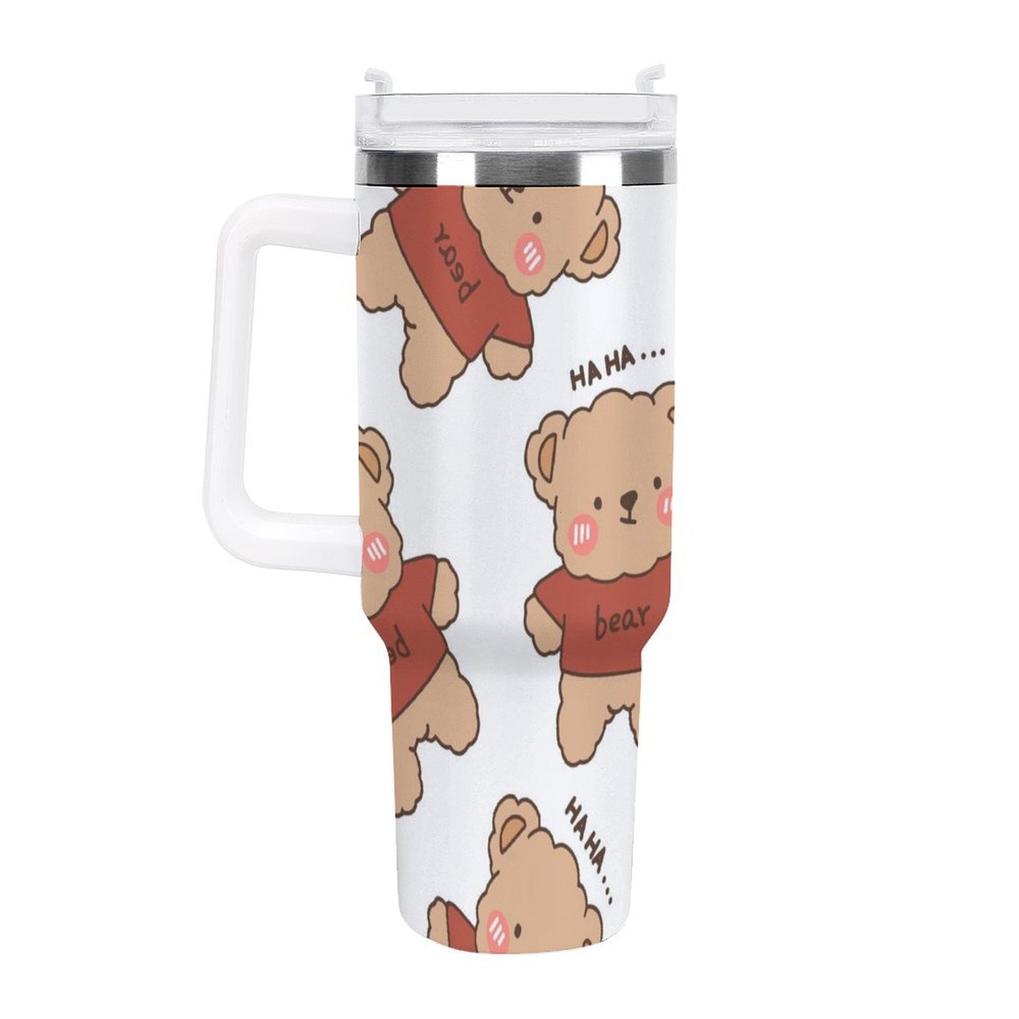 PHDT00486 POD US Local Tumbler 40oz Large Capacity Car Cup Teddy Bear