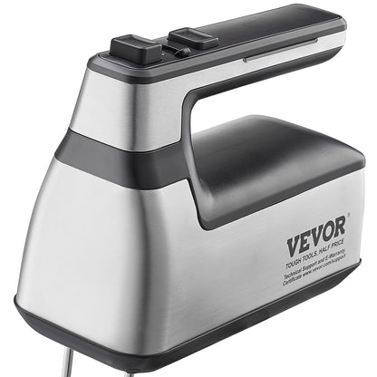 US Local VEVOR Cordless Electric Hand Mixer, 250W, Continuously Variable Electric Handheld Mixer, With Turbo Boost Beaters Dough Hooks Storage Bag, Baking Supplies For Whipping Mixing Egg Cookie Cake Cream