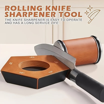US Local Rolling Knife Sharpener Kit 5 Magnetic Angles 12 Degrees, 15 Degrees, 17 Degrees, 19 Degrees, 22 Degrees. Professional Rolling Knife Sharpening Tool Perfect For Kitchen, Chef, Pocket & Serrated Knives