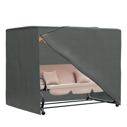 US Local All Weather Garden Patio Swing Chair Cover Waterproof Protector Anti-UV And PVC Coating Fade Resistant Oxford Fabric 6.7ft X 4.1ft X 5.4ft