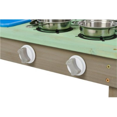 US Local Kids Play Kitchen, Wood Mud Kitchen With Water Play Set  Cooking Toys For Outdoor, Gift For 3 8