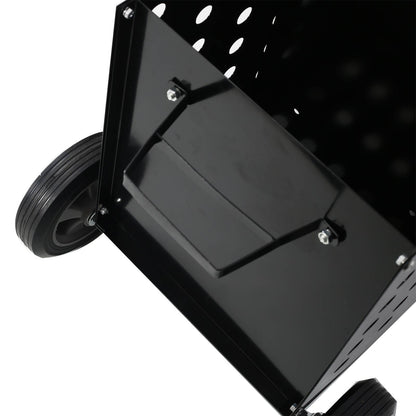 US Local Firewood Cart Fireplace Log Rolling Cart Wood Rack Outdoor Rolling Cart