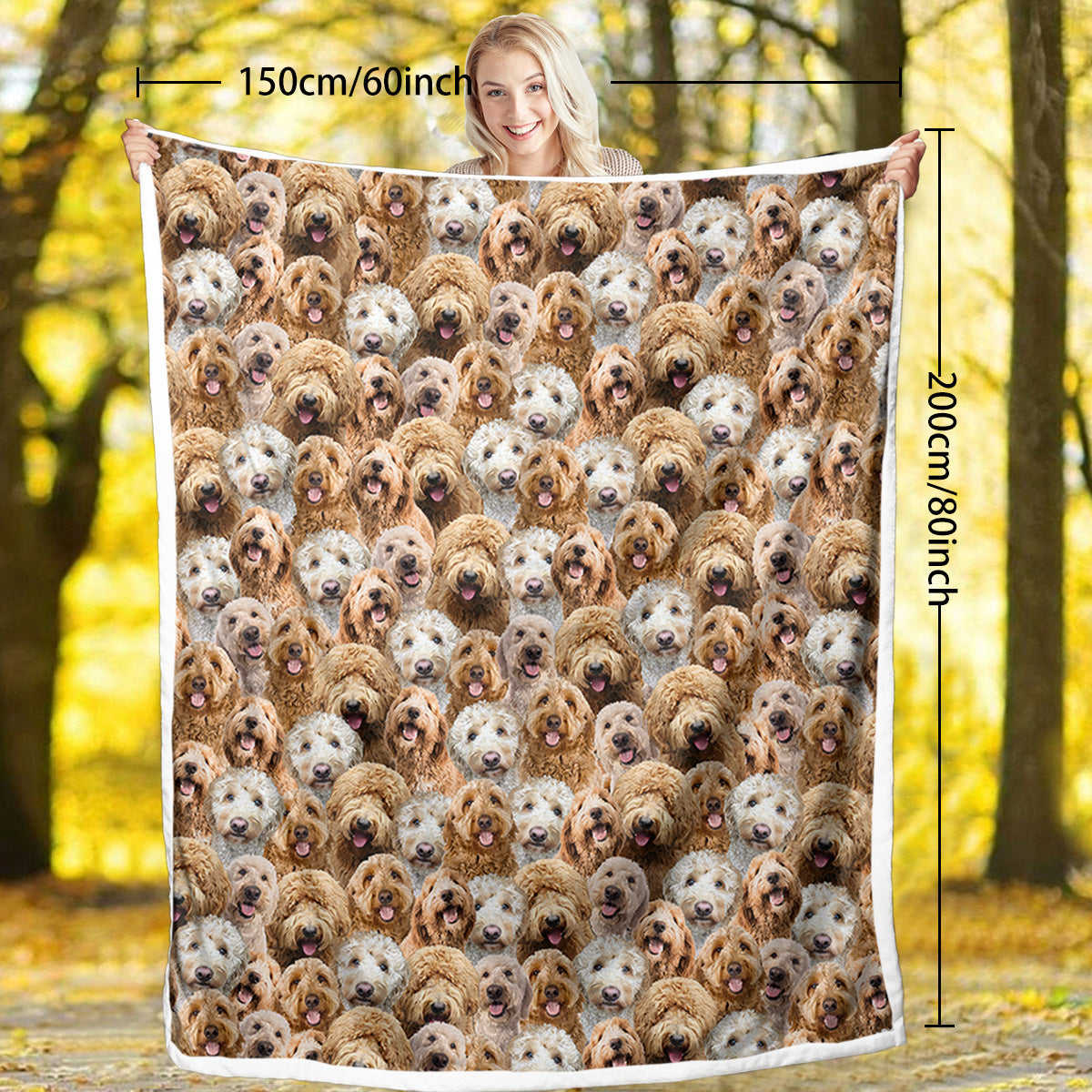 US & UK Local  Cockapoos Fleece Blanket Fuzzy Dogs Blanket For Kids Adults Cute Puppy Cockapoos Throw Blanket Puppy Dog Animal Pattern Sherpa Blankets Cockapoos Gifts For Women