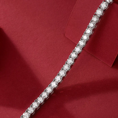 Unique Luxury Fashion Mosan Diamond S925 Silver Bracelet