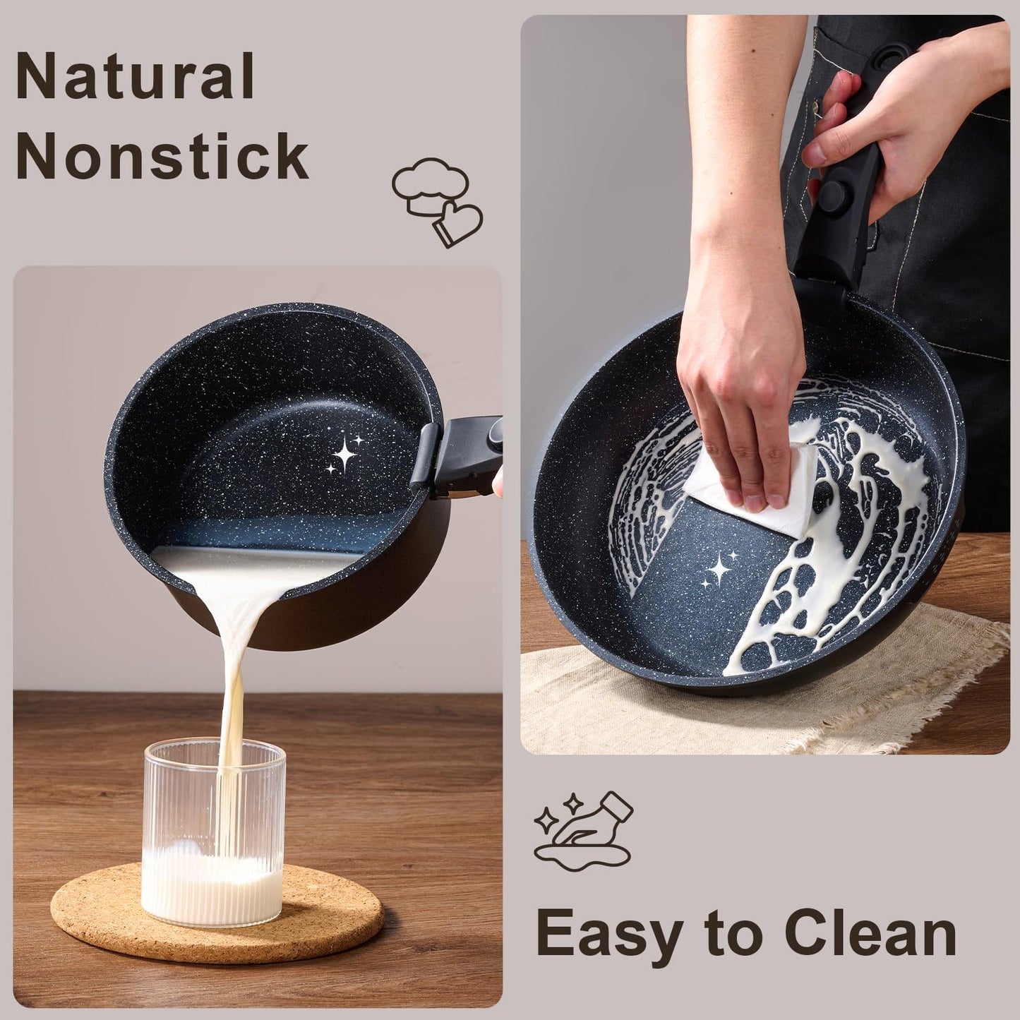 Six-piece Detachable Handle Pot Set