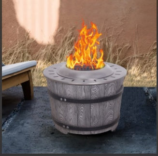 US Local Smokeless Fire Pit Fueled By Wood Pelletsbrancheswood With A Woody Appearance