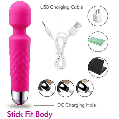 US Local Magic Massage Wand Muscle Relaxation Massager 20 Speed Vibrating Full Body Therapy Motor Vibration