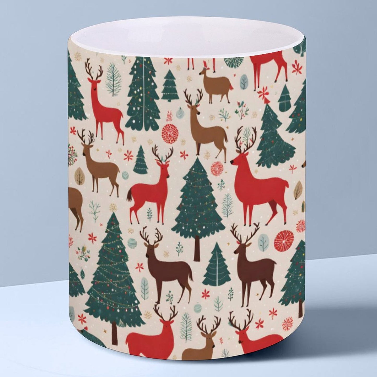 POD US Local White mug with full print, Christmas Trees 0007