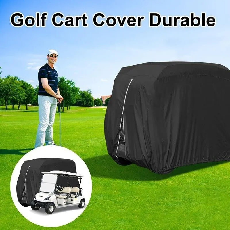 Waterproof Golf Cart Cover Zipper 4 Passenger EZ GO Club Car Elastic Hem