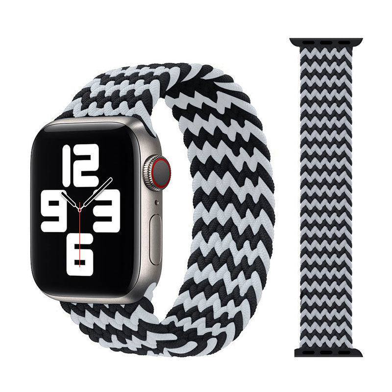 Fashion Trend New Watch Strap Elastic Single Loop Braided Nylon Strap